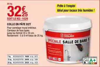 Brico Dépôt Colle en pâte D2T offre