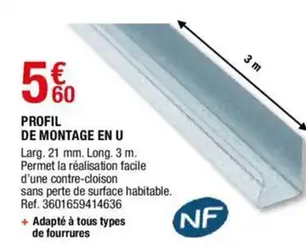 Brico Dépôt Profil de montage en U offre