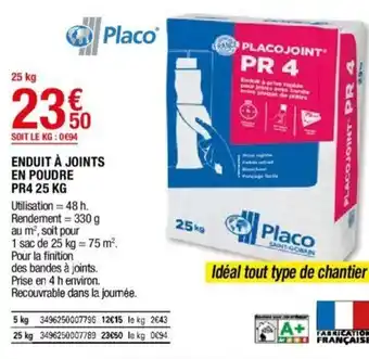 Brico Dépôt Enduit à joints en poudre offre
