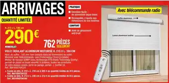 Brico Dépôt Volet roulant aluminium motorise offre
