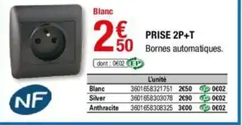 Brico Dépôt Prise 2P+T offre
