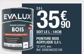 Brico Dépôt Peinture bois acrylique 2.5l offre