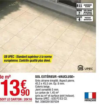 Brico Dépôt Sol extérieur Vaucluse offre