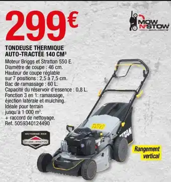 Brico Dépôt Tondeuse thermique auto-tractée 140Cm offre