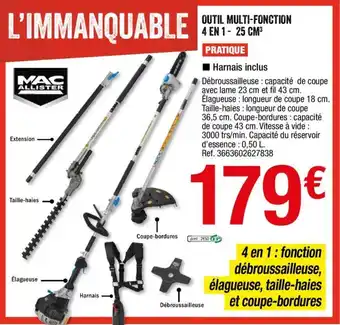 Brico Dépôt Outil multi-fonction 4 en 1- 25 cm offre