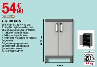 Brico Dépôt Armoire basse offre