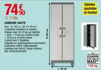 Brico Dépôt Armoire haute offre