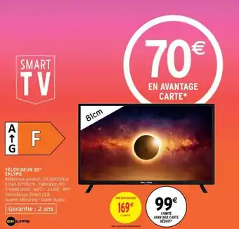 Intermarché Téléviseur 32" eklyps offre