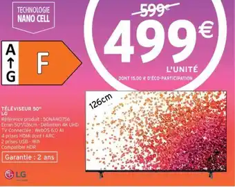 Intermarché Téléviseur 50" LG offre