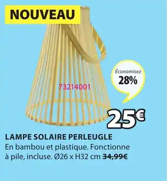 JYSK Lampe solaire perleugle offre