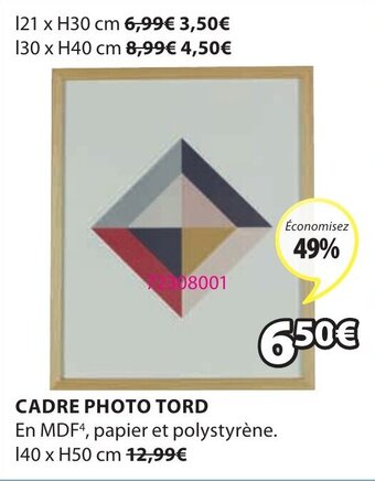 JYSK Cadre photo tord offre