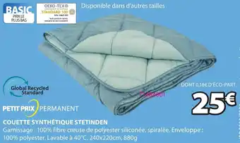 JYSK Couette synthétique stetinden offre
