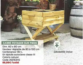 Bricomarché Carré potager sur pieds offre