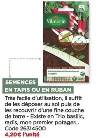 Bricomarché Semences en tapis ou en ruban offre