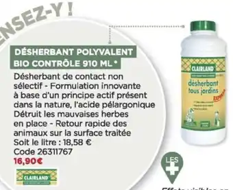 Bricomarché Dèsherbant polyvalent bio contrôle 910 ml offre