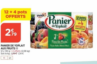 Bi1 Panier de Yoplait offre