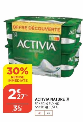 Bi1 Activia Nature offre