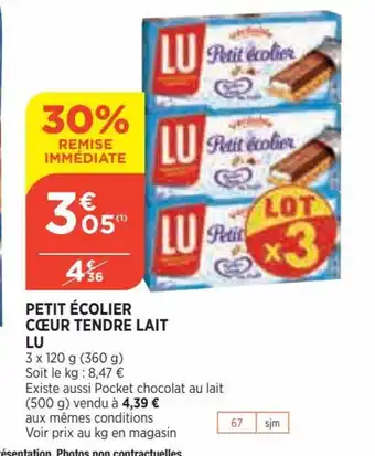 Bi1 Petit Écolier offre