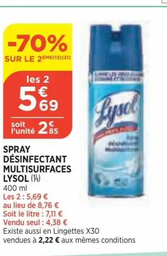 Bi1 Spray Désinfectant offre
