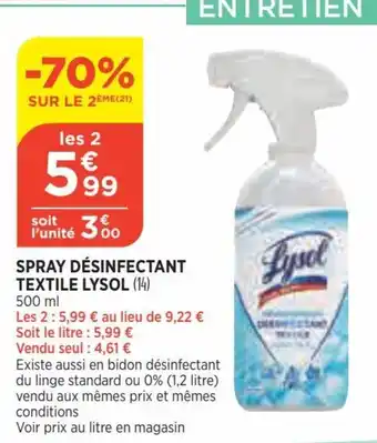 Bi1 Spray Désinfectant offre