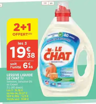 Bi1 Lessive Liquide Le Chat offre