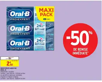 Intermarché Hyper Dentifrice Menthe Oral B offre
