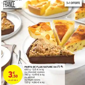 Intermarché Hyper Parts de Flan Nature x4 offre
