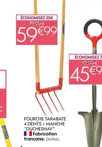 Duchesnay fourche tarabate 4 dents + manche