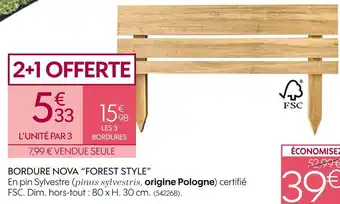 Truffaut Forest style bordure nova offre