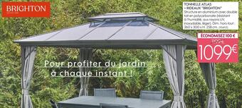 Truffaut Tonnelle atlas + rideaux “brighton” offre