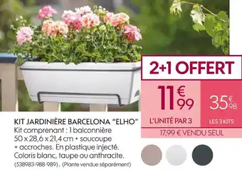 Truffaut Kit jardinière barcelona “elho” offre