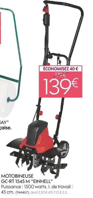 Motobineuse gc-rt 1545 m einhell