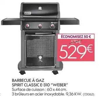 Truffaut Weber barbecue à gaz spirit classic e-310 offre