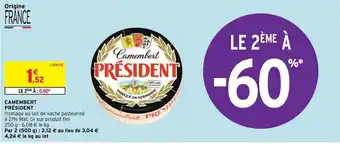 Intermarché Hyper Camembert Président offre