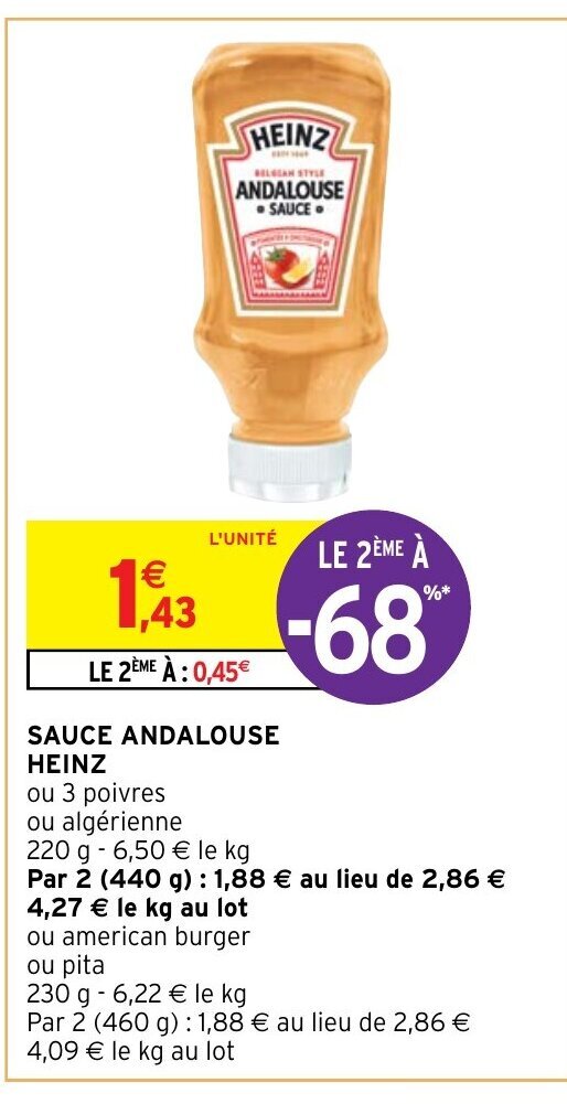 Promo Sauce Andalouse chez Intermarché Hyper