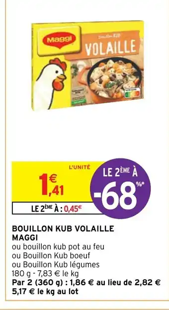 Intermarché Hyper Bouillon Kub Volaille offre