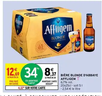 Intermarché Hyper Bière Blonde d'Abbaye Affligem offre