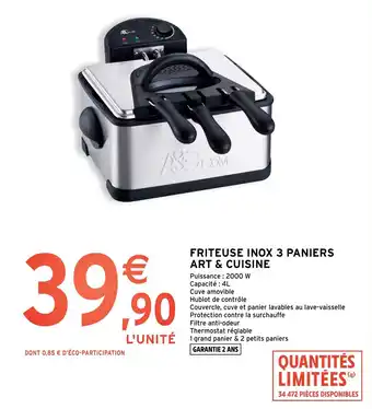 Intermarché Hyper Friteuse Inox 3 Paniers offre