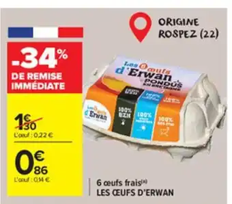 Carrefour Market 6 œufs Frais offre