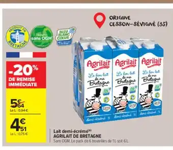 Carrefour Market Lait Demi-écréme offre