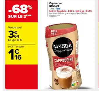 Carrefour Market Cappuccino Nescafé offre