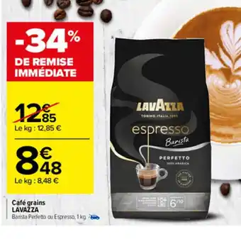 Carrefour Market Café Grains Lavazza offre