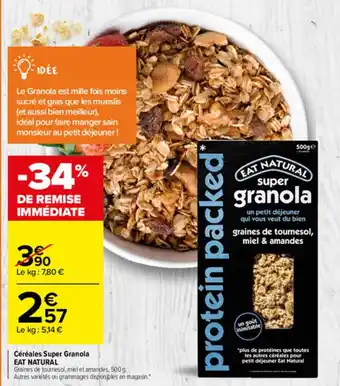 Carrefour Market Céréales Super Granola offre