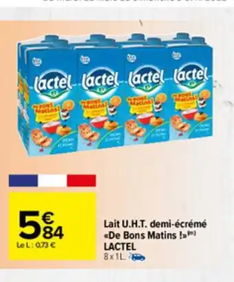 Carrefour Market Lait U.H.T Demi-écrémé offre
