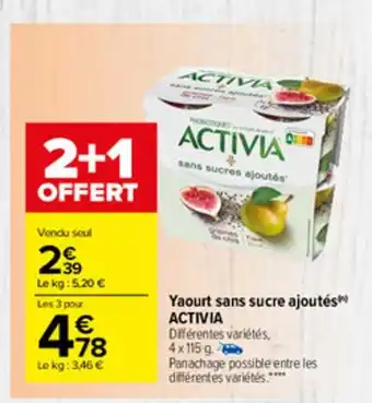 Carrefour Market Yaourt Sans Sucre Ajoutés offre