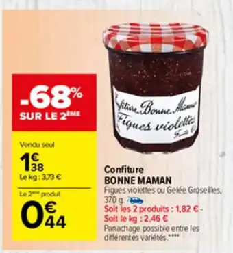 Carrefour Market Confiture Bonne Maman offre