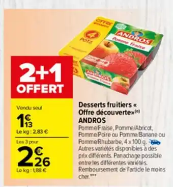 Carrefour Market Desserts Fruitiers offre