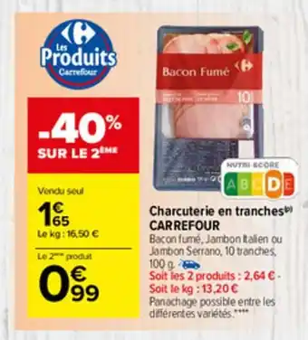 Carrefour Market Charcuterie En Tranches offre