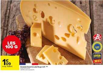 Carrefour Market Emmental Grand Cru Label Rouge I.G.P offre