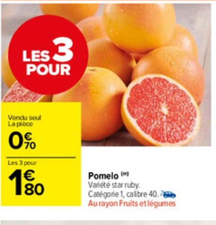 Promo Pomelo chez Carrefour Market